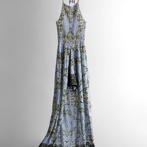 Floral Crinkle Maxi Romper